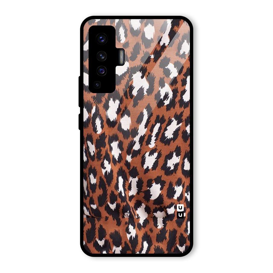 Leapord Design Glass Back Case for Vivo X50