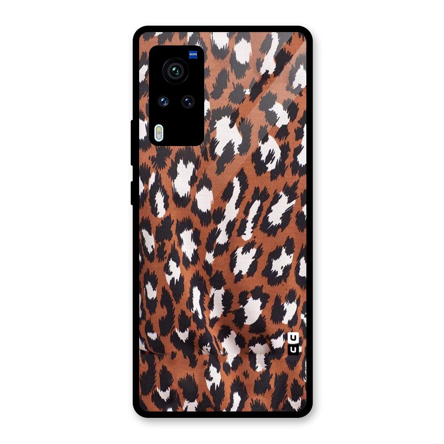 Leapord Design Glass Back Case for Vivo X60 Pro