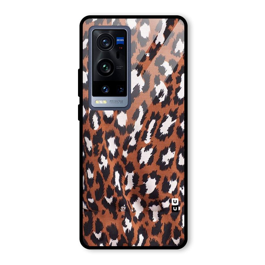 Leapord Design Glass Back Case for Vivo X60 Pro Plus