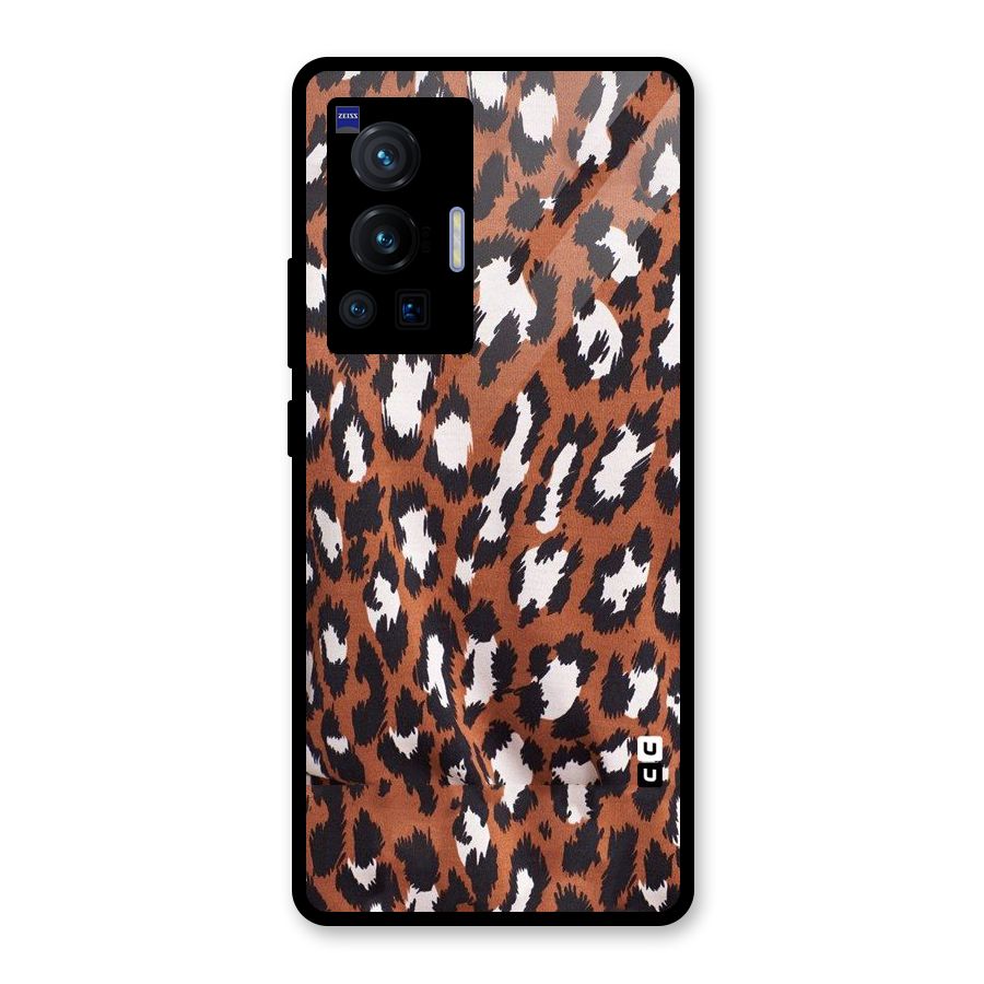 Leapord Design Glass Back Case for Vivo X70 Pro