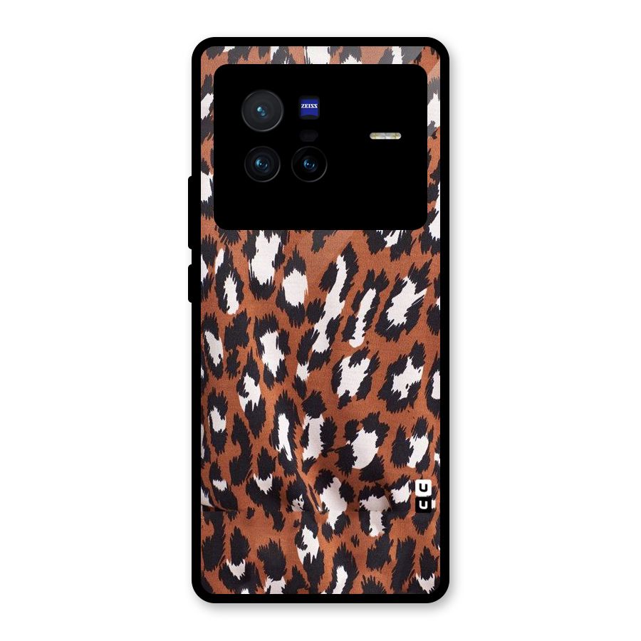 Leapord Design Glass Back Case for Vivo X80