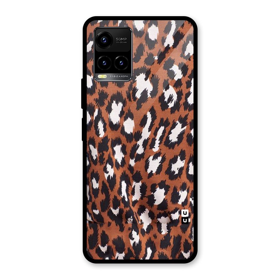 Leapord Design Glass Back Case for Vivo Y21T