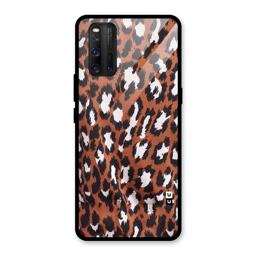 Leapord Design Glass Back Case for Vivo iQOO 3