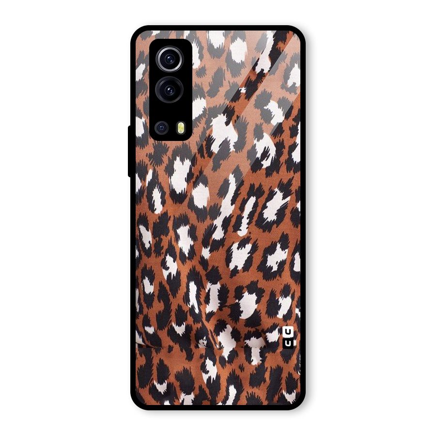 Leapord Design Glass Back Case for Vivo iQOO Z3