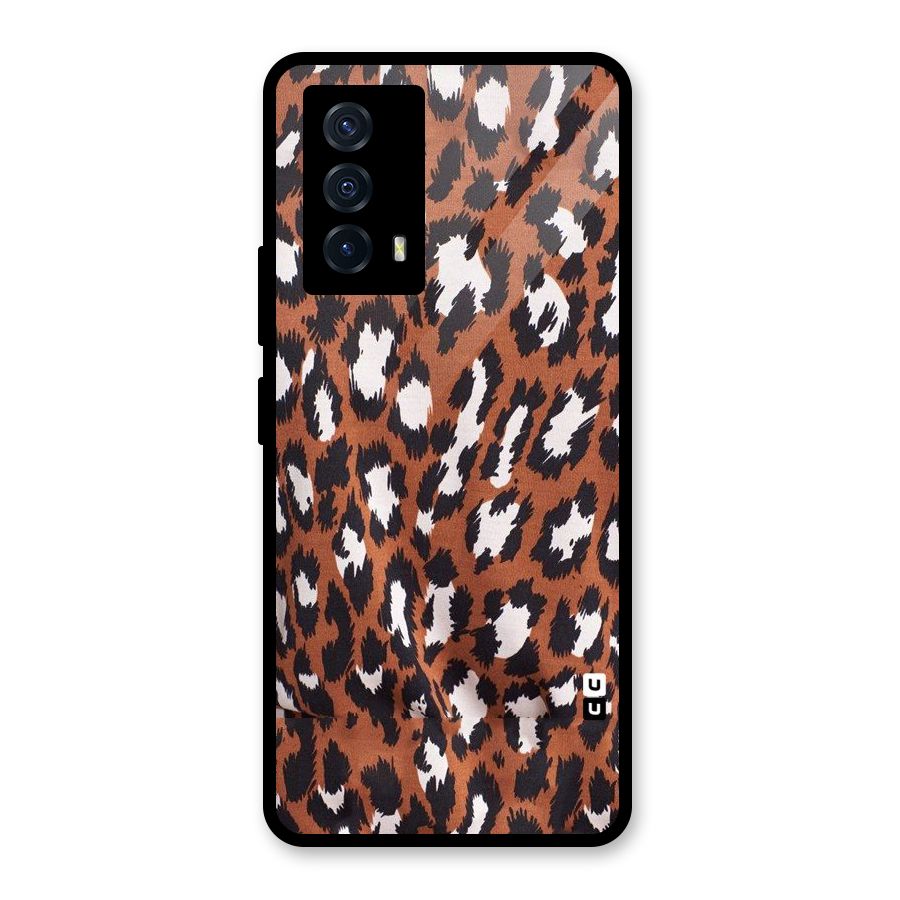 Leapord Design Glass Back Case for Vivo iQOO Z5