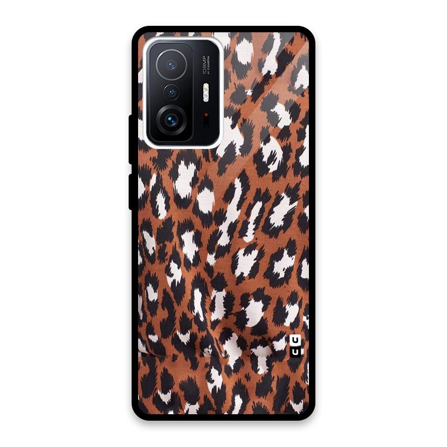 Leapord Design Glass Back Case for Xiaomi 11T Pro