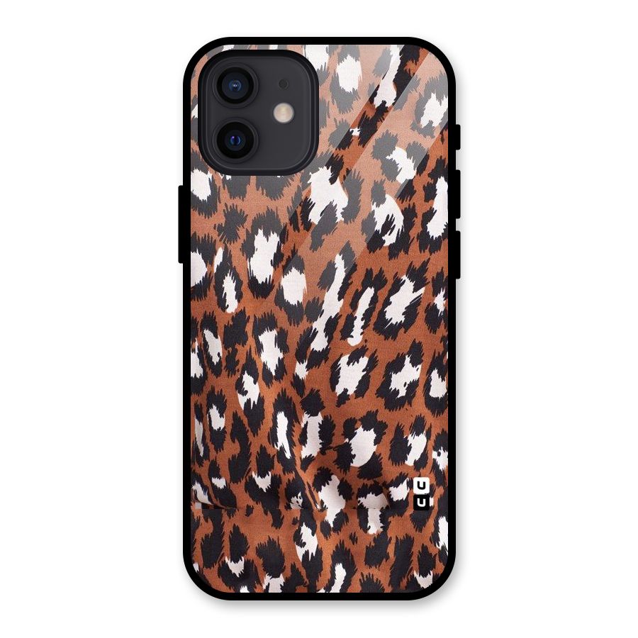 Leapord Design Glass Back Case for iPhone 12