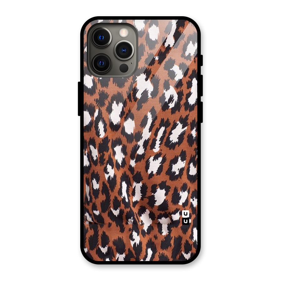 Leapord Design Glass Back Case for iPhone 12 Pro Max