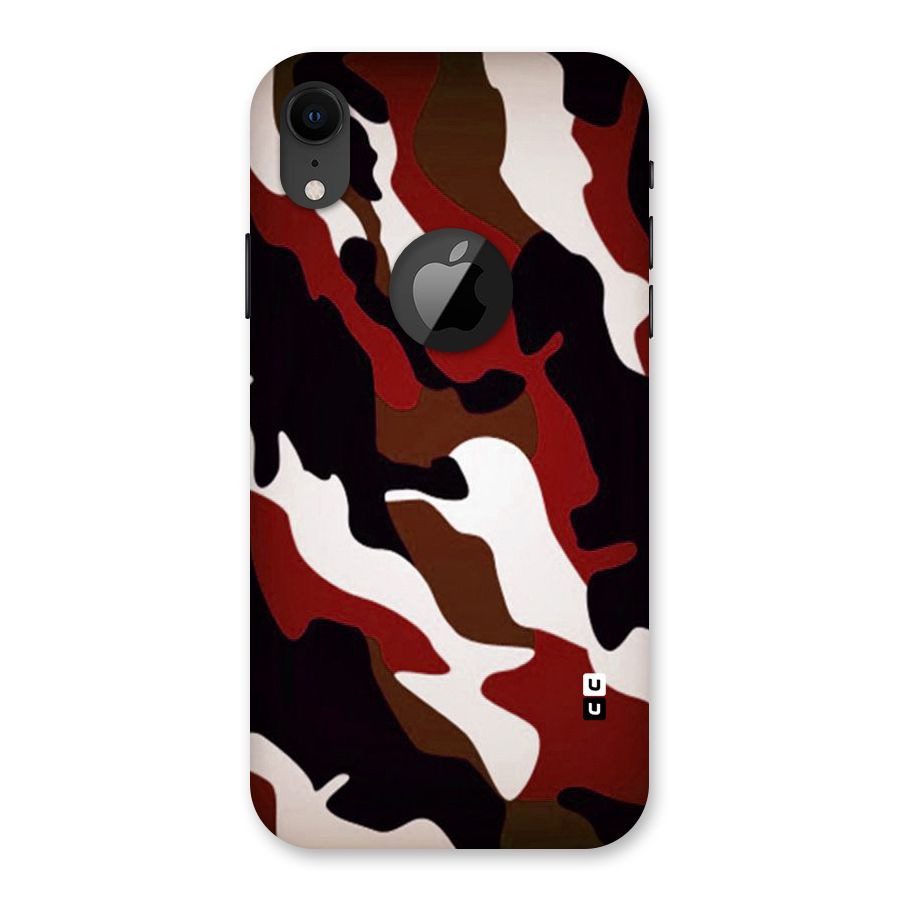 Leapord Pattern Back Case for iPhone XR Logo Cut