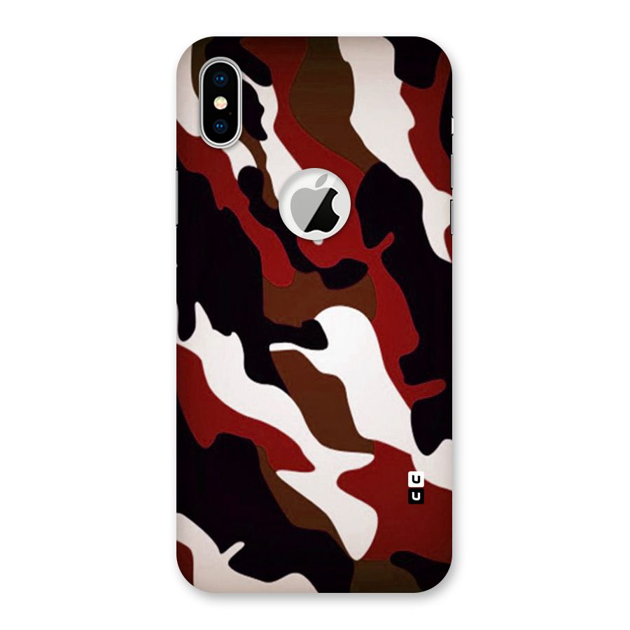 Leapord Pattern Back Case for iPhone XS Logo Cut