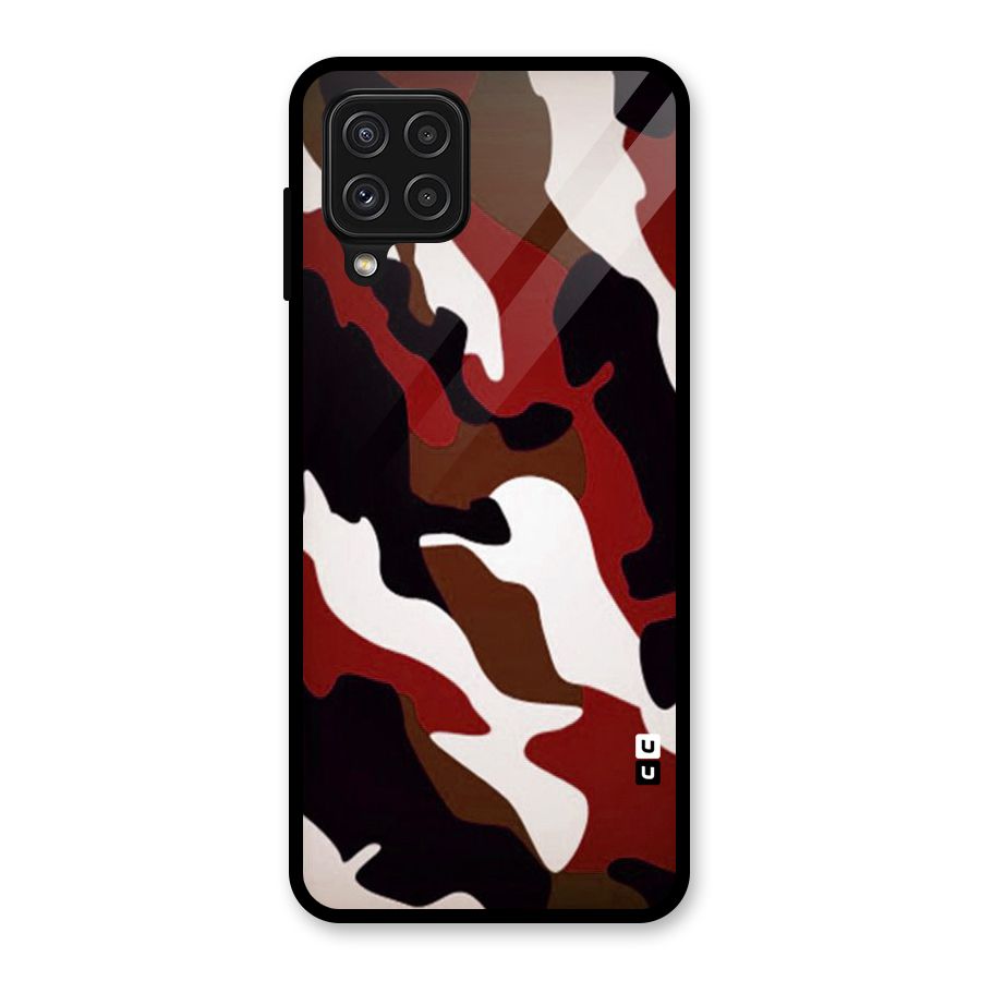 Leapord Pattern Glass Back Case for Galaxy A22 4G