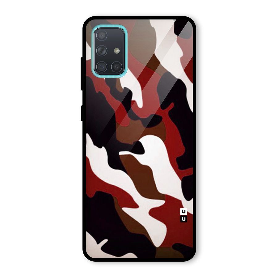 Leapord Pattern Glass Back Case for Galaxy A71