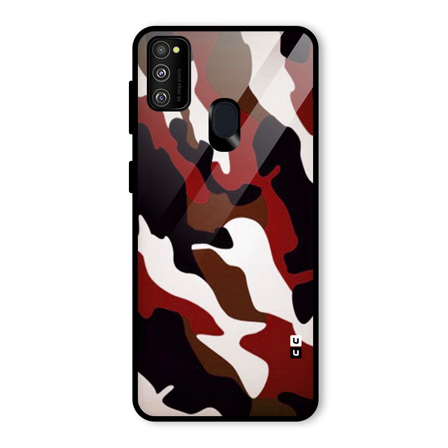Leapord Pattern Glass Back Case for Galaxy M30s