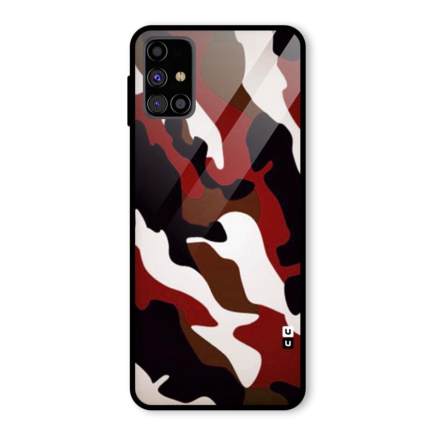 Leapord Pattern Glass Back Case for Galaxy M31s