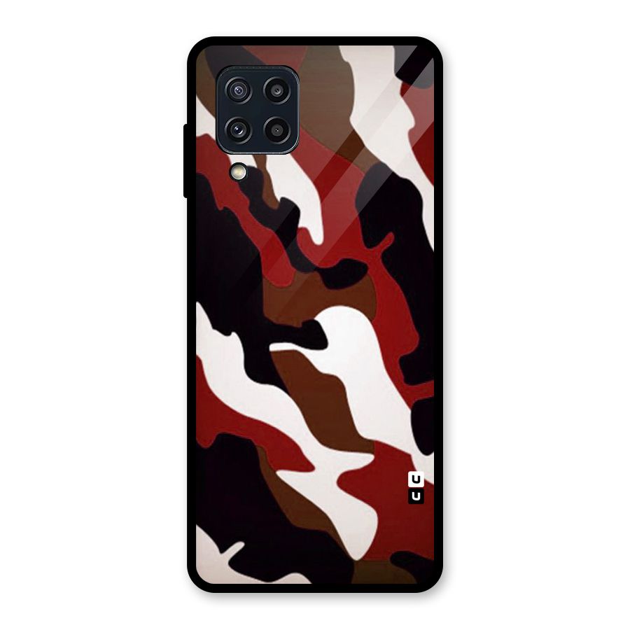 Leapord Pattern Glass Back Case for Galaxy M32