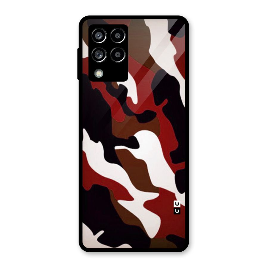 Leapord Pattern Glass Back Case for Galaxy M53 5G