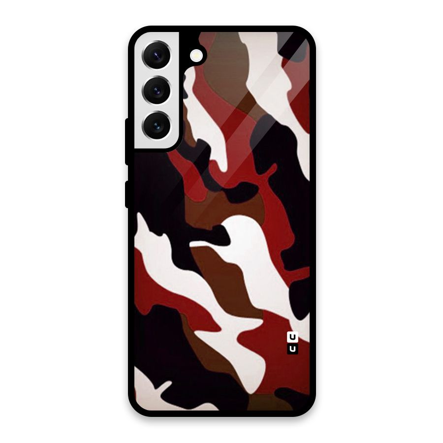 Leapord Pattern Glass Back Case for Galaxy S22 Plus 5G