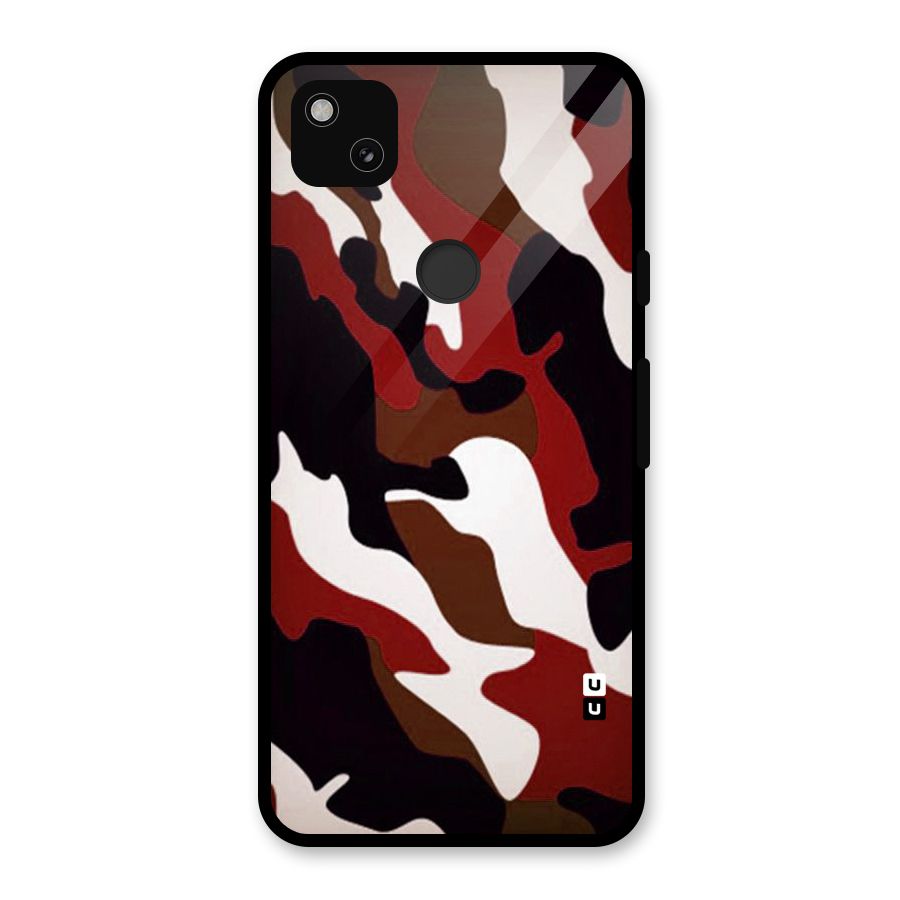 Leapord Pattern Glass Back Case for Google Pixel 4a