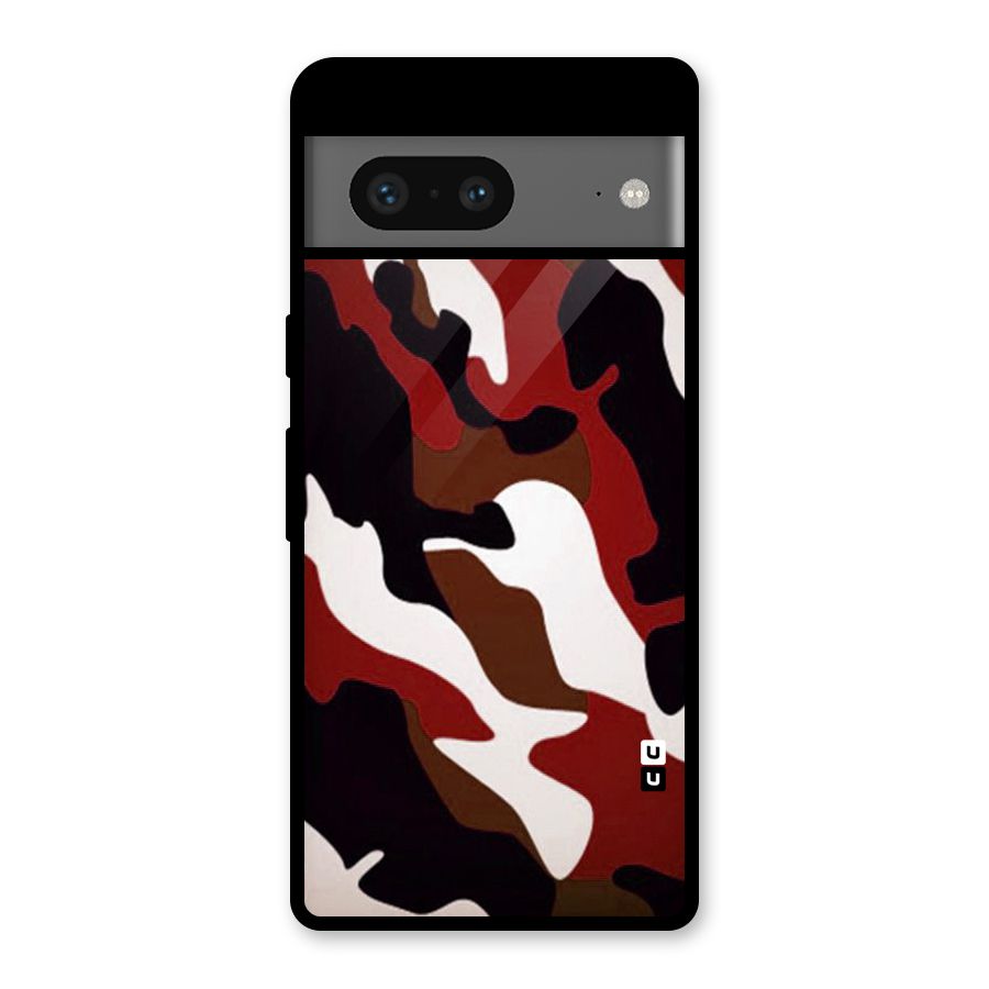 Leapord Pattern Glass Back Case for Google Pixel 7