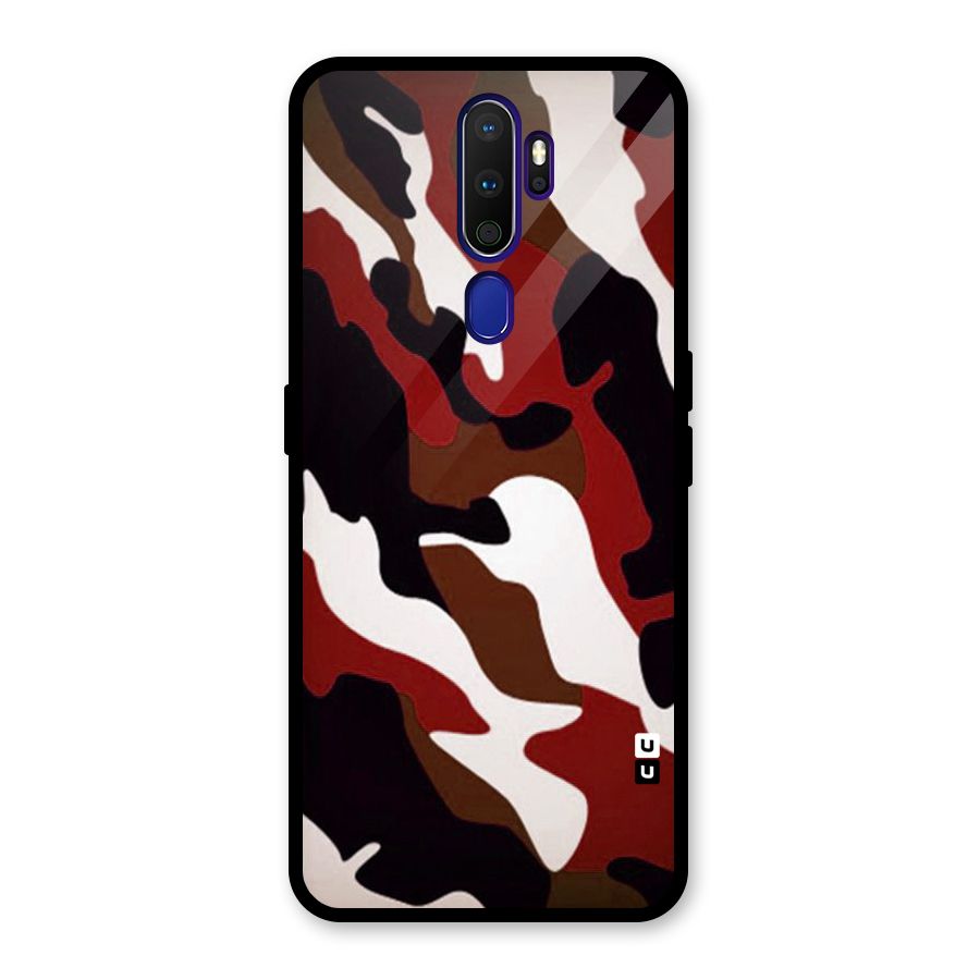 Leapord Pattern Glass Back Case for Oppo A9 (2020)
