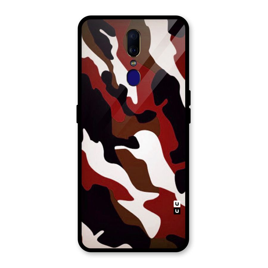 Leapord Pattern Glass Back Case for Oppo F11