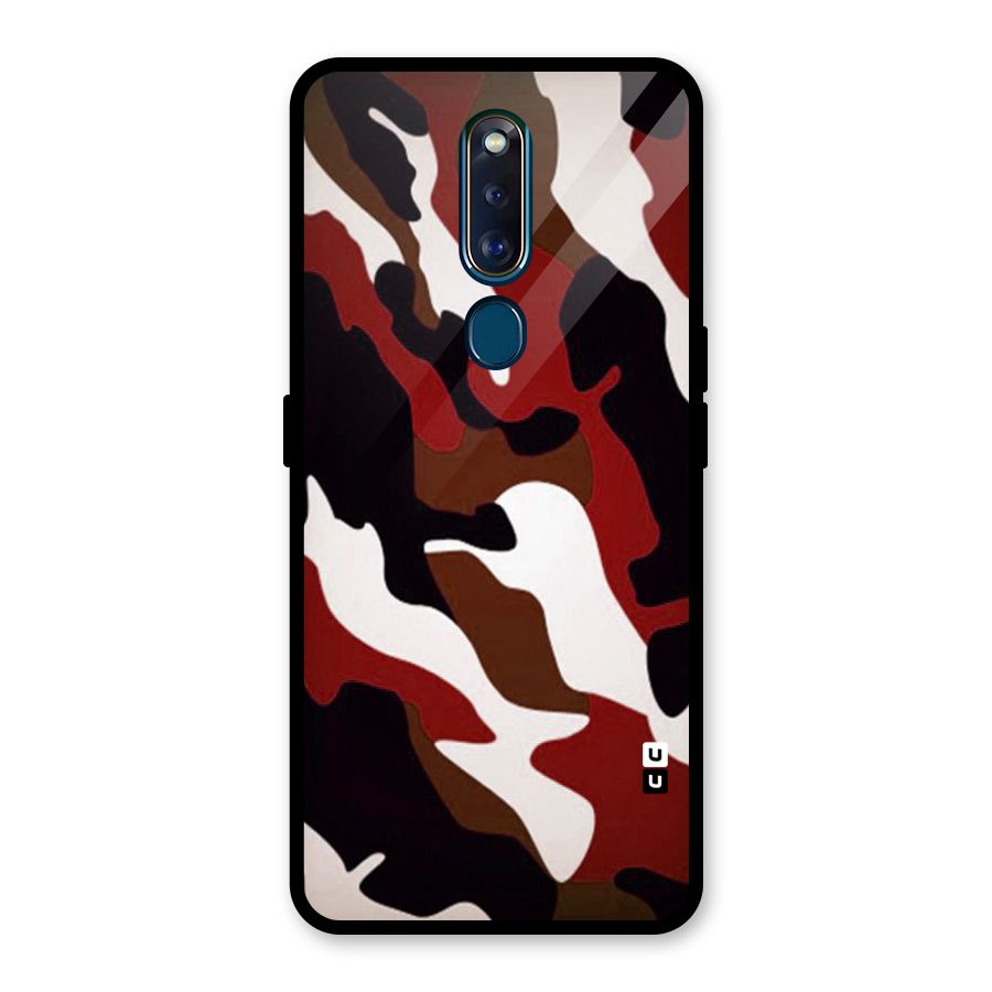 Leapord Pattern Glass Back Case for Oppo F11 Pro