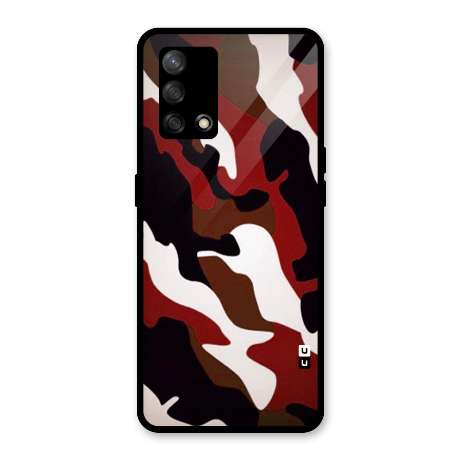 Leapord Pattern Glass Back Case for Oppo F19