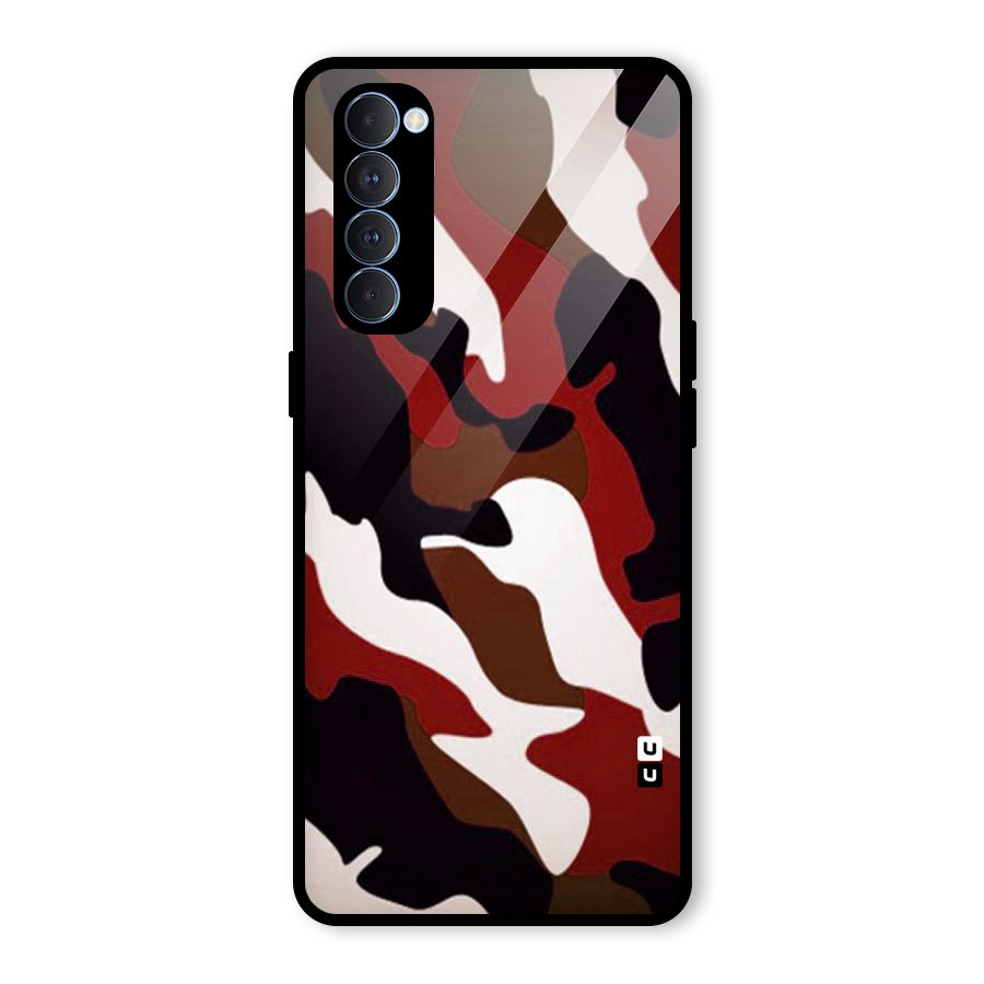 Leapord Pattern Glass Back Case for Oppo Reno4 Pro