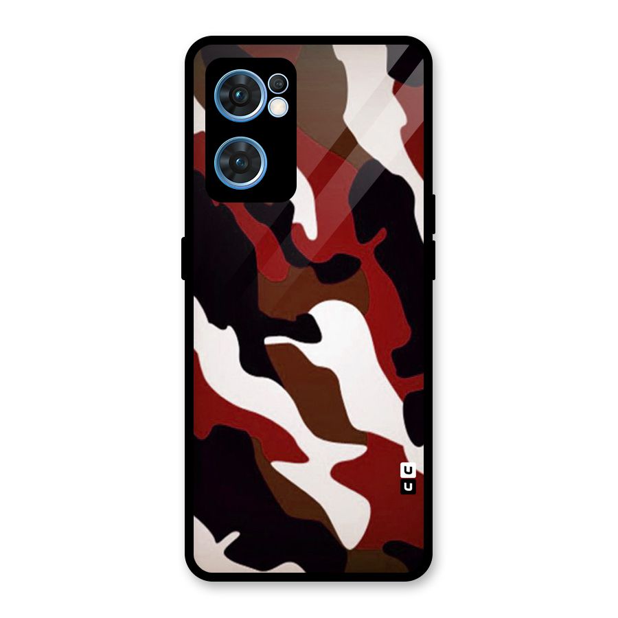 Leapord Pattern Glass Back Case for Oppo Reno7 5G