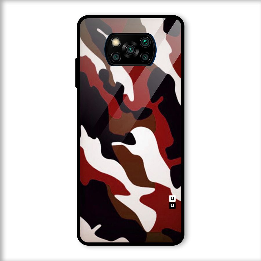 Leapord Pattern Glass Back Case for Poco X3