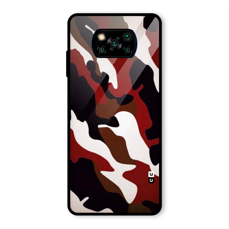 Leapord Pattern Glass Back Case for Poco X3 Pro