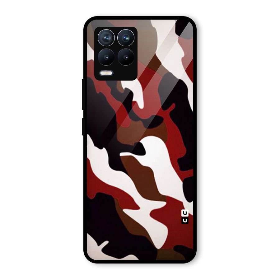 Leapord Pattern Glass Back Case for Realme 8 Pro