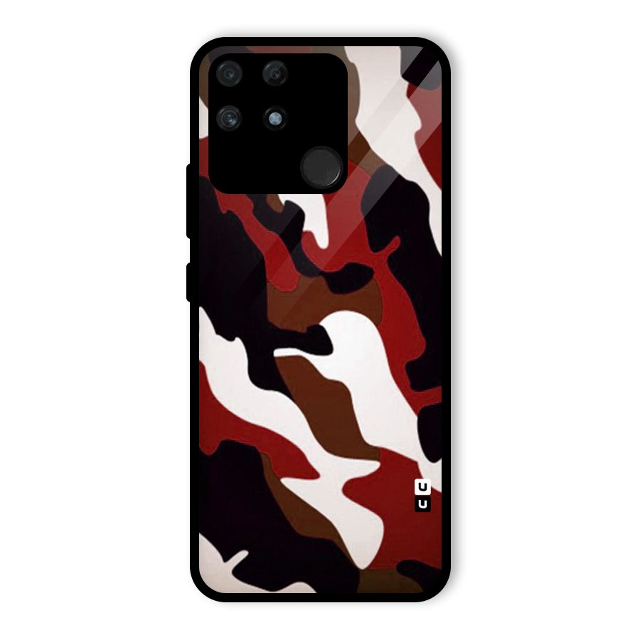 Leapord Pattern Glass Back Case for Realme Narzo 50A