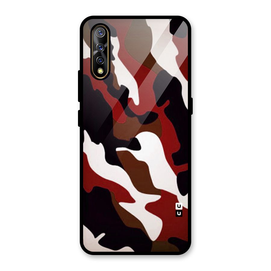 Leapord Pattern Glass Back Case for Vivo S1