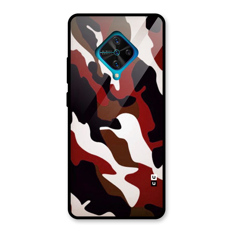 Leapord Pattern Glass Back Case for Vivo S1 Pro