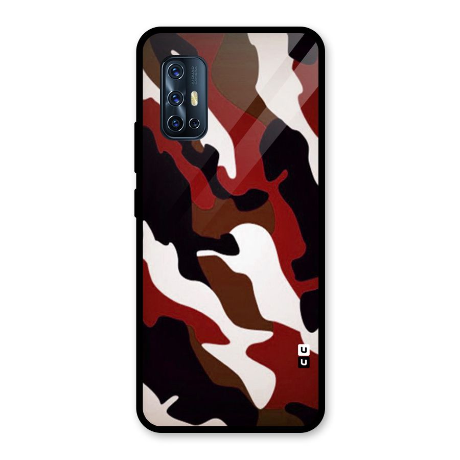 Leapord Pattern Glass Back Case for Vivo V17