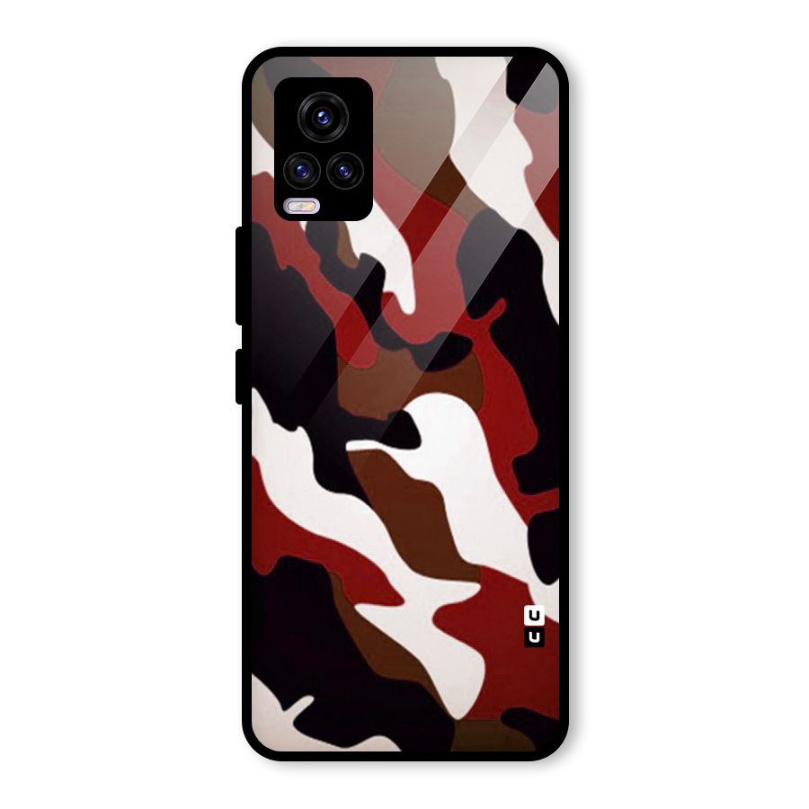 Leapord Pattern Glass Back Case for Vivo V20