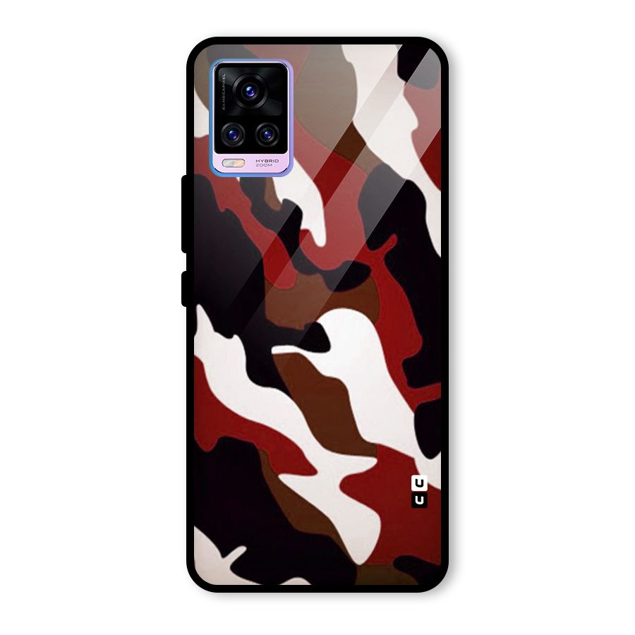 Leapord Pattern Glass Back Case for Vivo V20 Pro