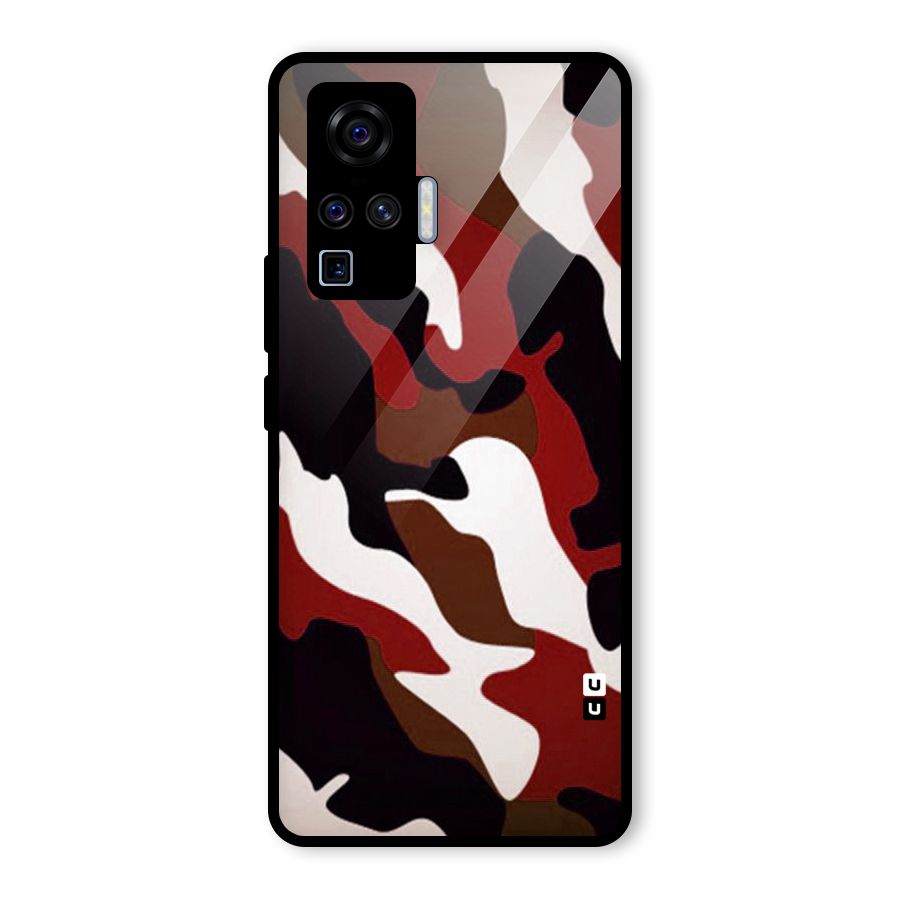 Leapord Pattern Glass Back Case for Vivo X50 Pro