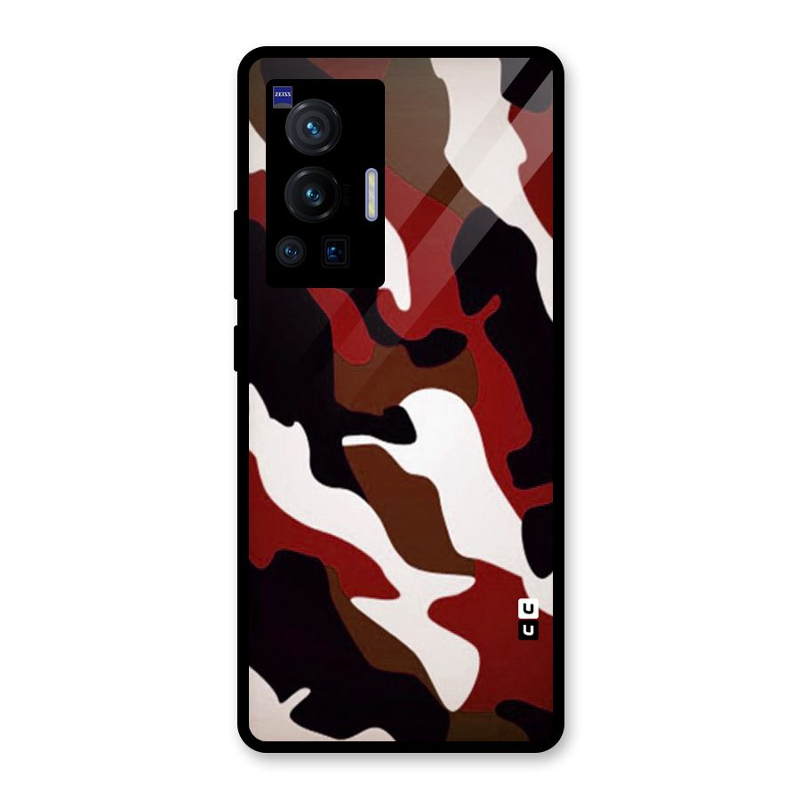 Leapord Pattern Glass Back Case for Vivo X70 Pro