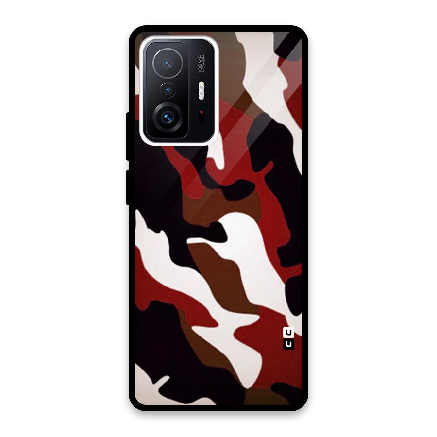 Leapord Pattern Glass Back Case for Xiaomi 11T Pro