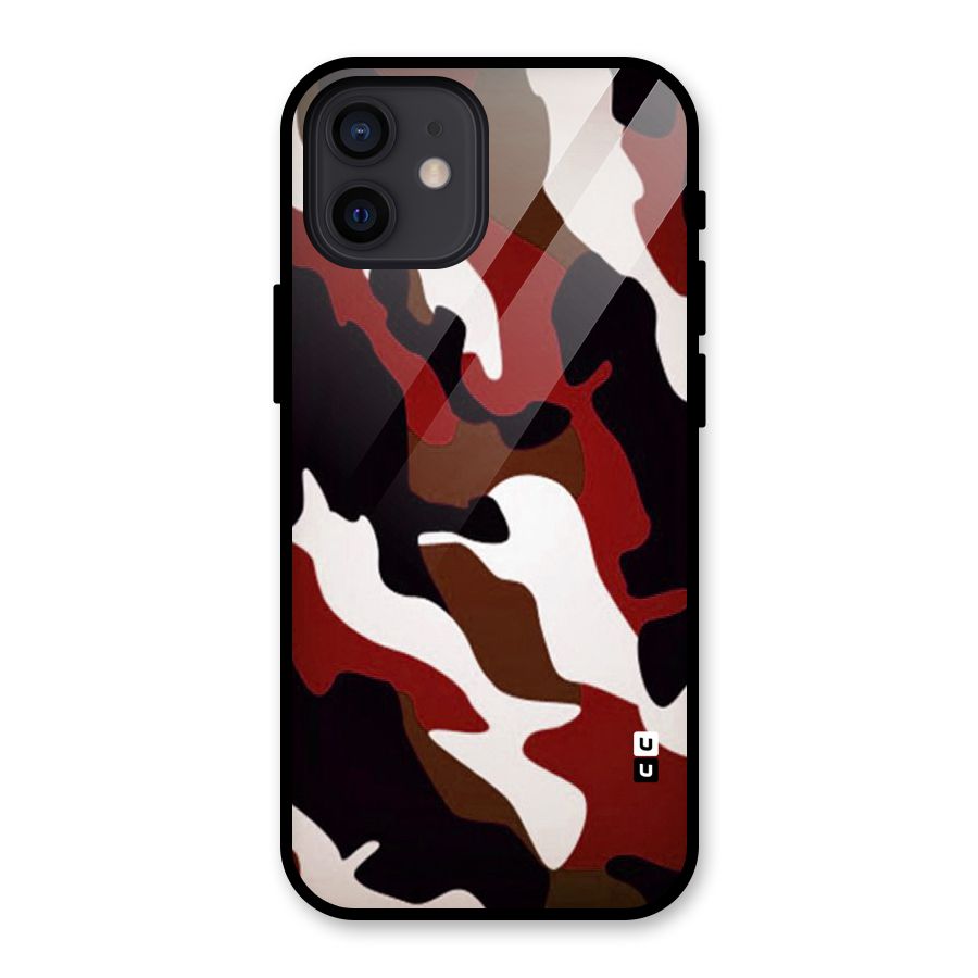 Leapord Pattern Glass Back Case for iPhone 12