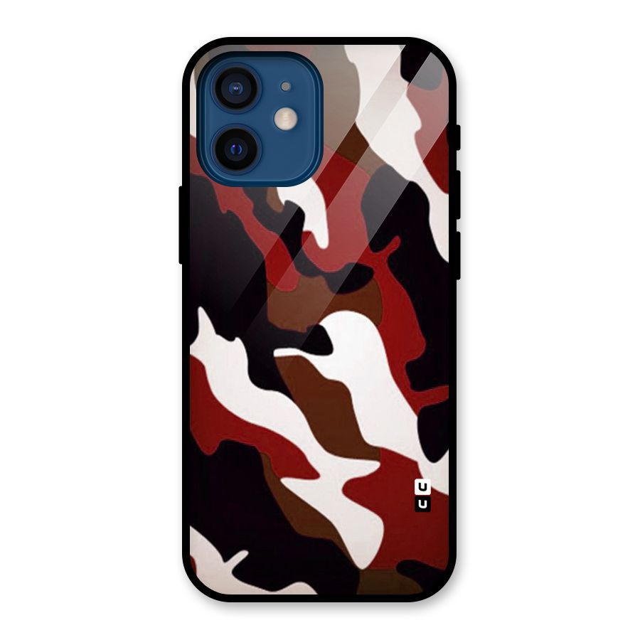 Leapord Pattern Glass Back Case for iPhone 12 Mini