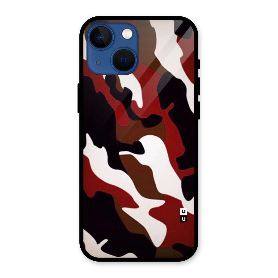 Leapord Pattern Glass Back Case for iPhone 13 Mini