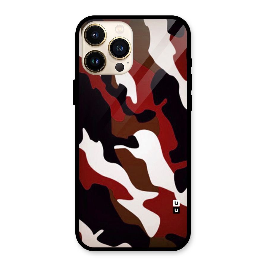 Leapord Pattern Glass Back Case for iPhone 13 Pro Max