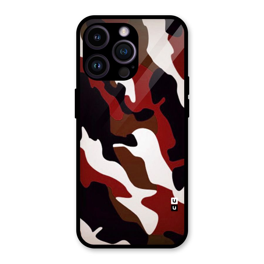 Leapord Pattern Glass Back Case for iPhone 14 Pro Max