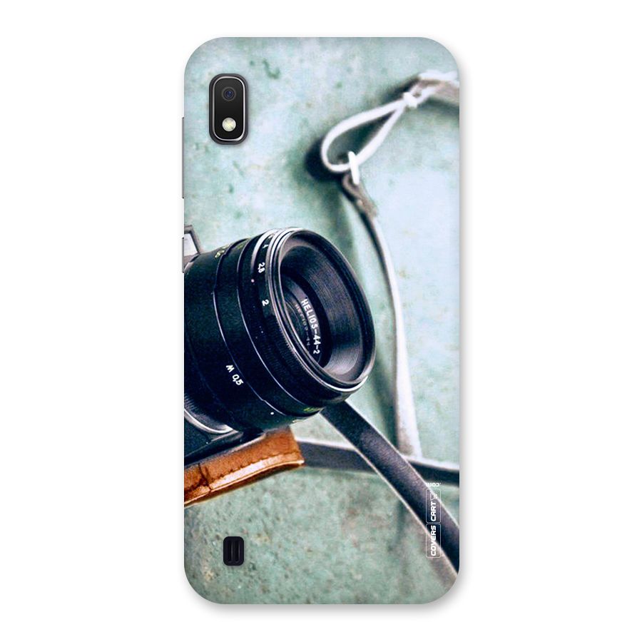 Leather Camera Lens Back Case for Galaxy A10