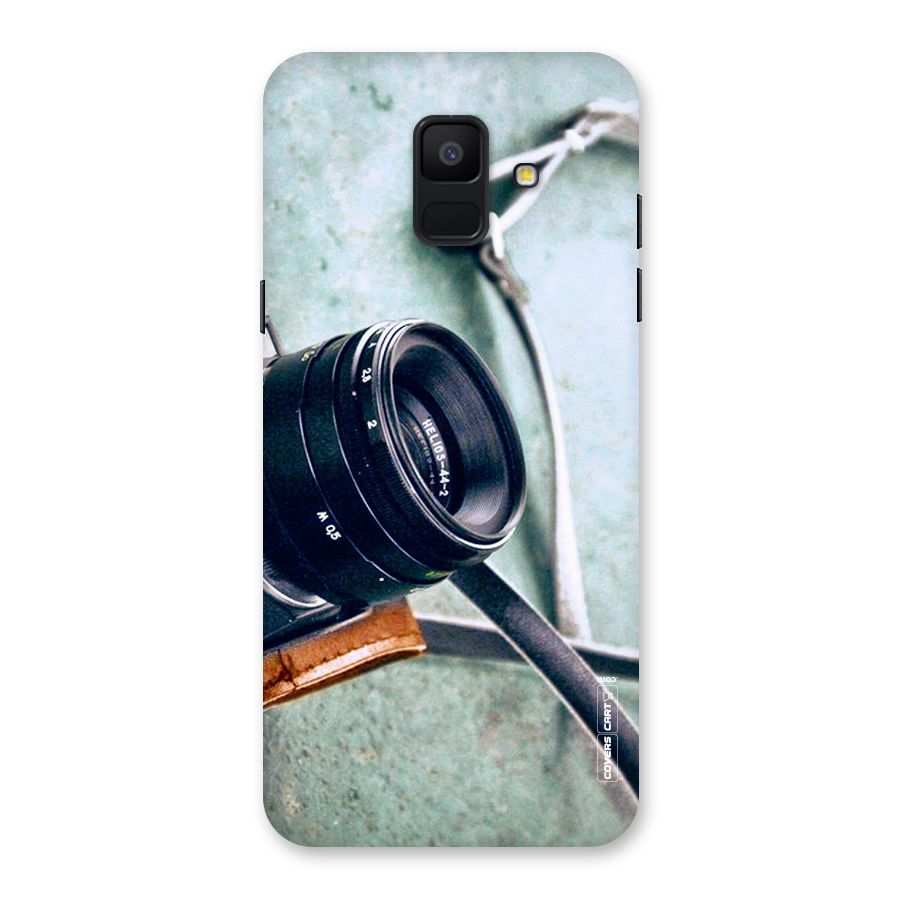 Leather Camera Lens Back Case for Galaxy A6 (2018)