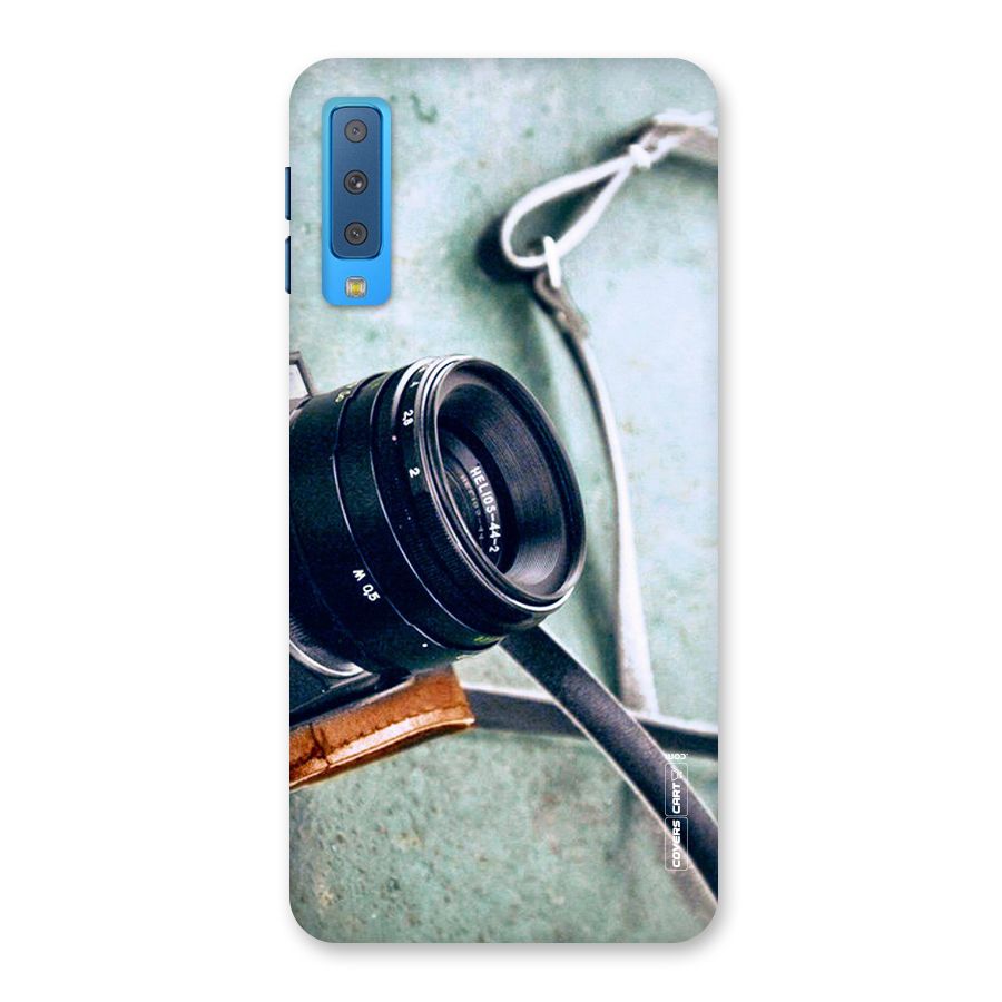 Leather Camera Lens Back Case for Galaxy A7 (2018)