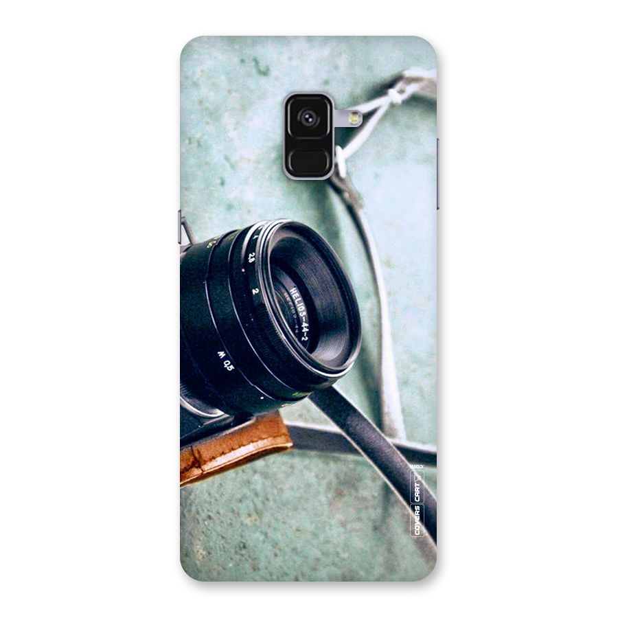 Leather Camera Lens Back Case for Galaxy A8 Plus